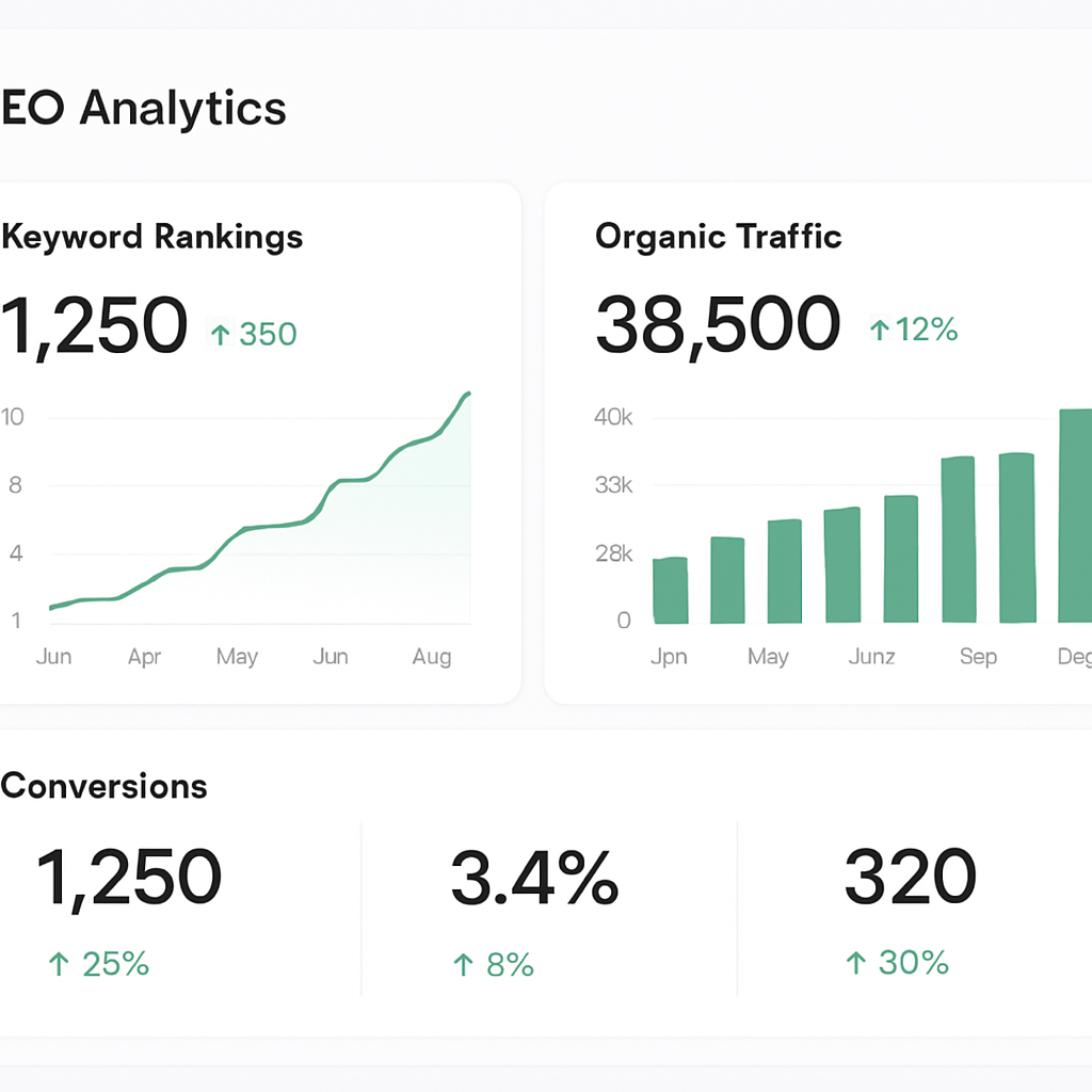 SEO Analytics and Rankings Dashboard